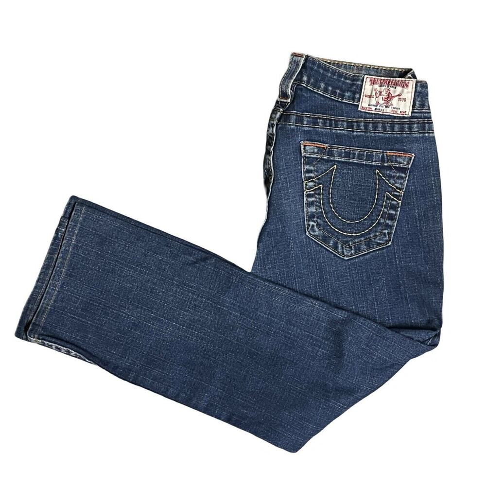 True Religion Bootcut Blue Denim Johnny Jeans Size 29‎ x 26 Blue Womens L…